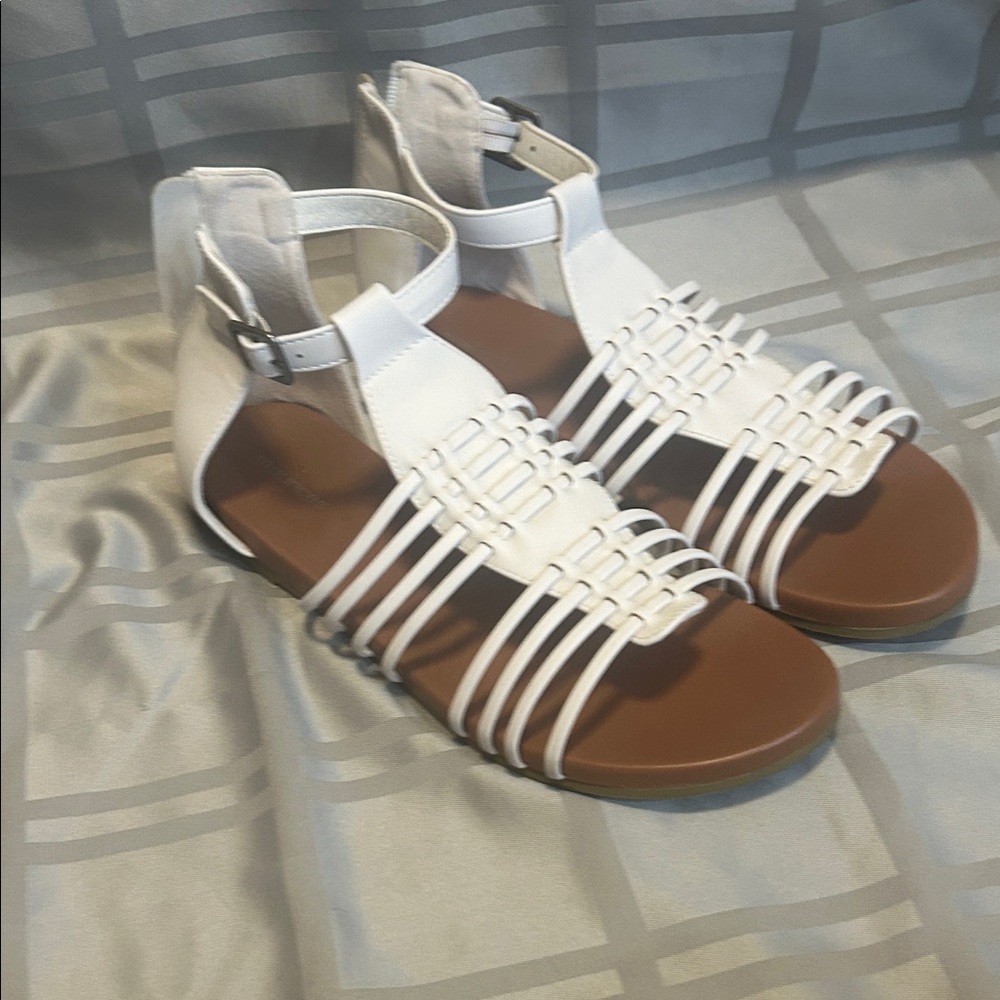Maurices White Strappy Gladiator Sandals